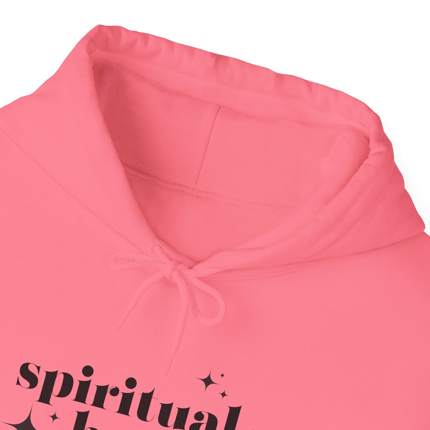 Spiritual Baddie Black Thread Embroidered Cozy Hooded Sweatshirt