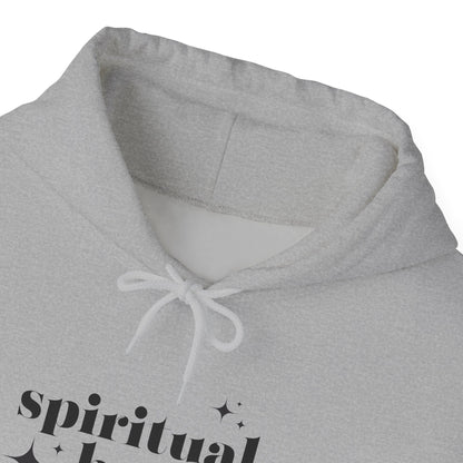 Spiritual Baddie Black Thread Embroidered Cozy Hooded Sweatshirt