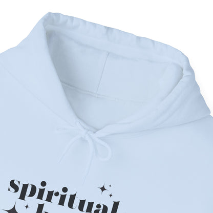 Spiritual Baddie Black Thread Embroidered Cozy Hooded Sweatshirt