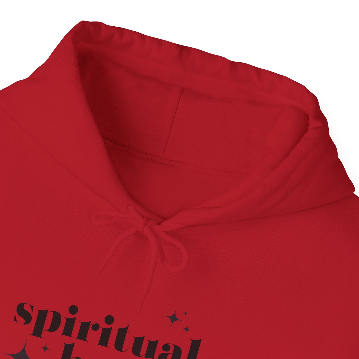 Spiritual Baddie Black Thread Embroidered Cozy Hooded Sweatshirt