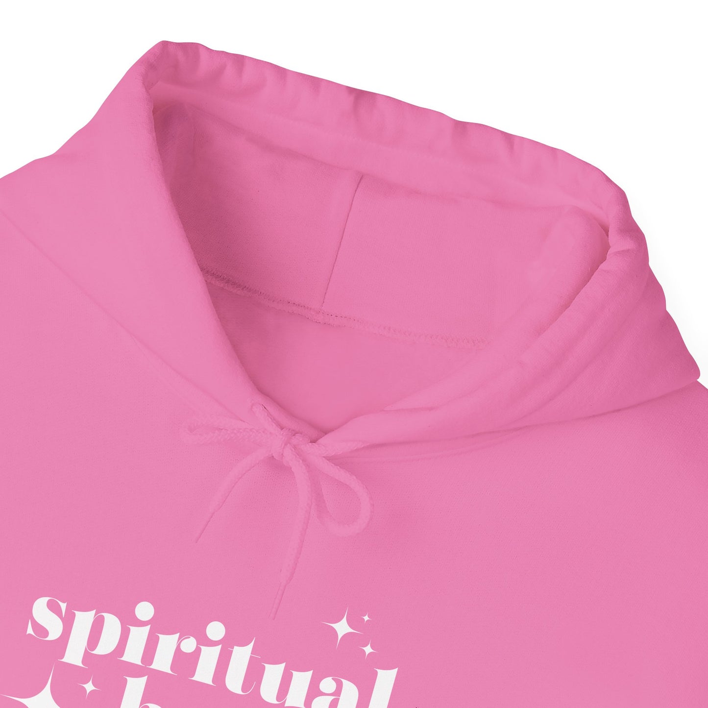 Spiritual Baddie White Thread Embroidered Cozy Hooded Sweatshirt